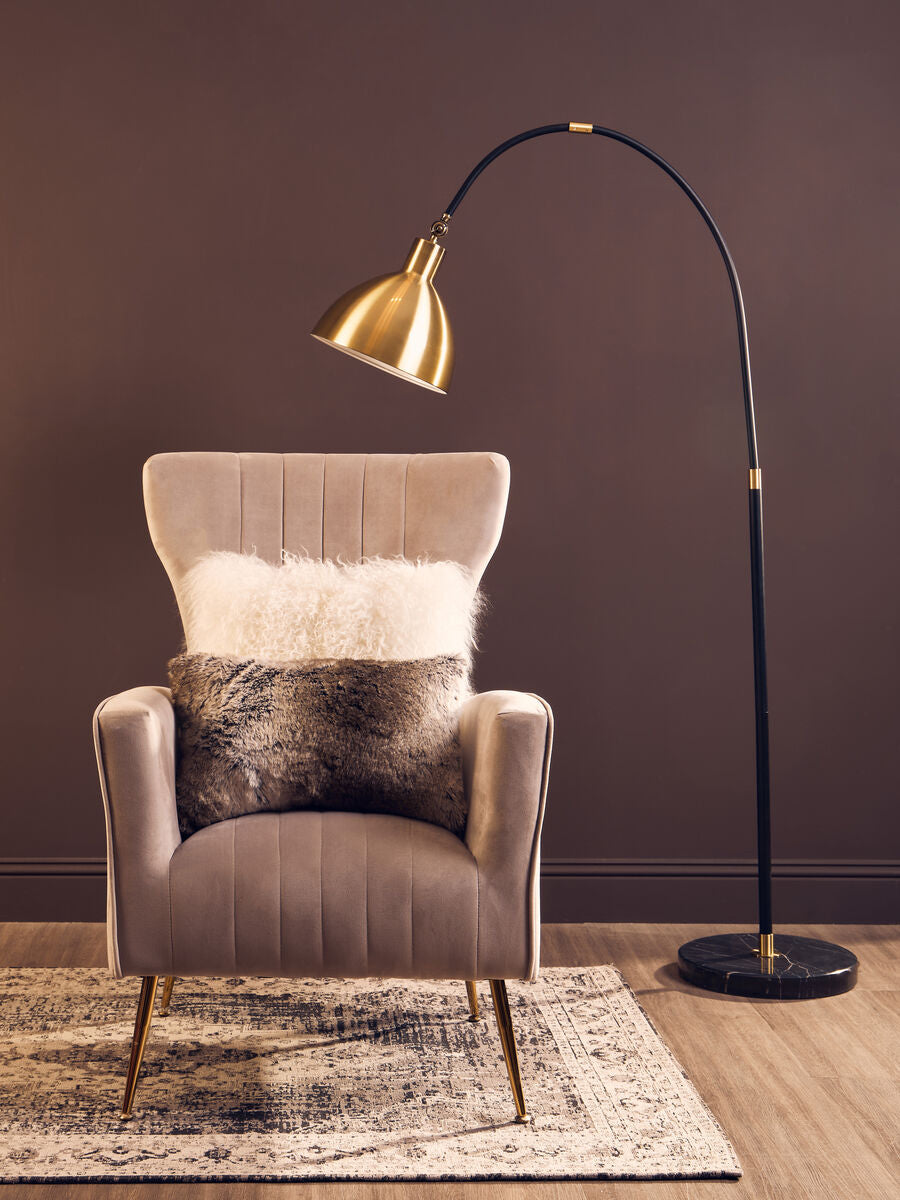 Mocha Ombre Rectangular Faux Fur Cushion
