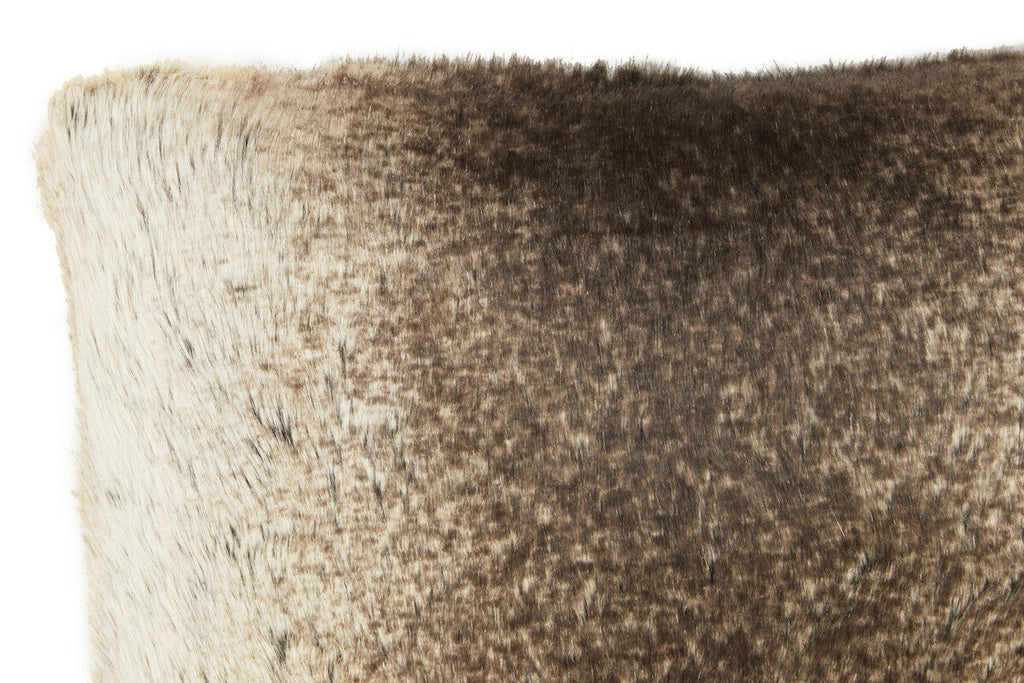 Mocha Ombre Rectangular Faux Fur Cushion