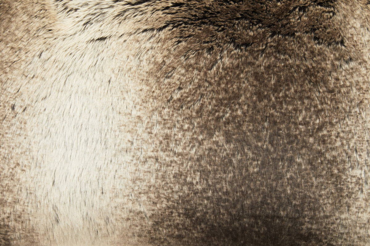 Mocha Ombre Rectangular Faux Fur Cushion