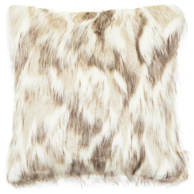 Natural Square Faux Fur Cushion