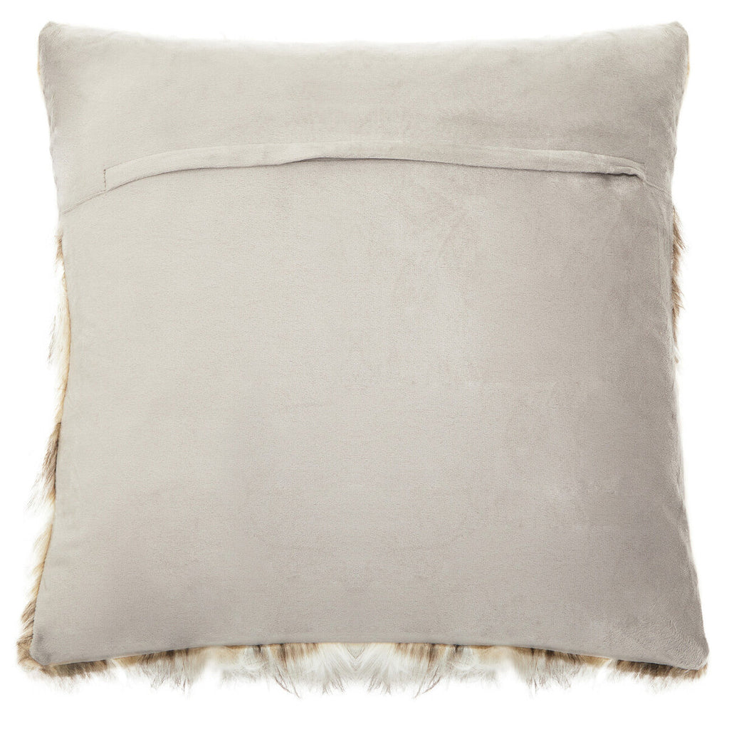 Natural Square Faux Fur Cushion