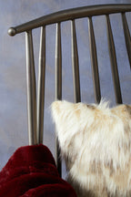 Natural Square Faux Fur Cushion