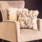 Natural Square Faux Fur Cushion