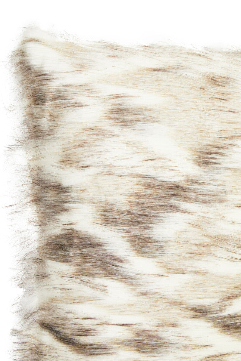 Natural Square Faux Fur Cushion