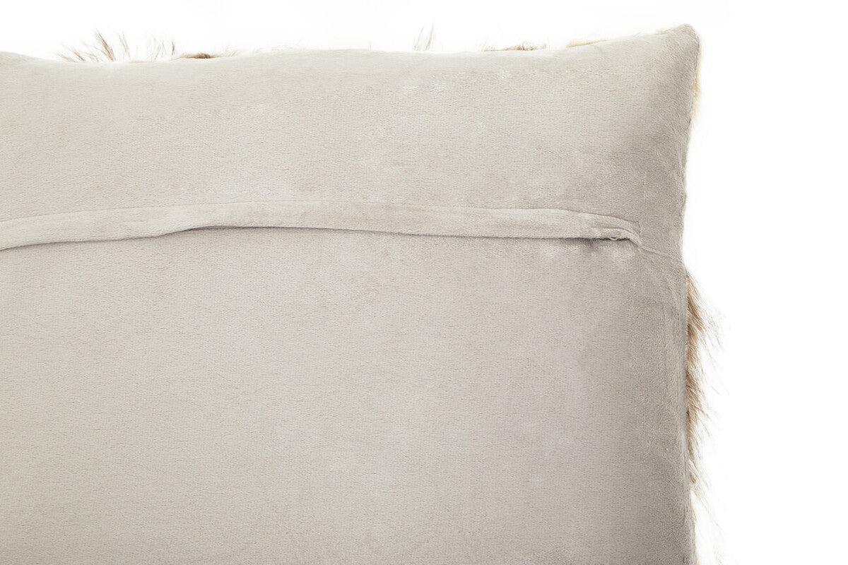 Natural Square Faux Fur Cushion
