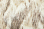 Natural Rectangular Faux Fur Cushion