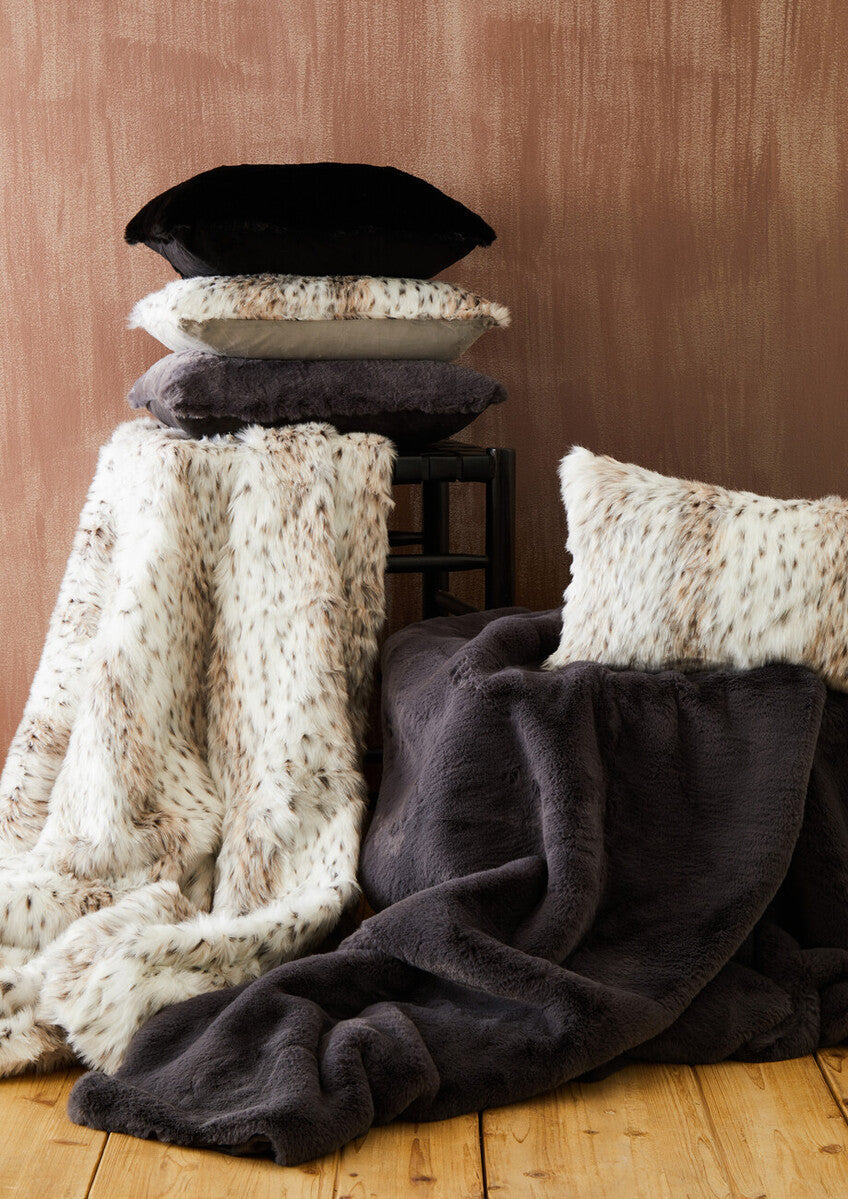 Bosie Animal Print Fur Throw