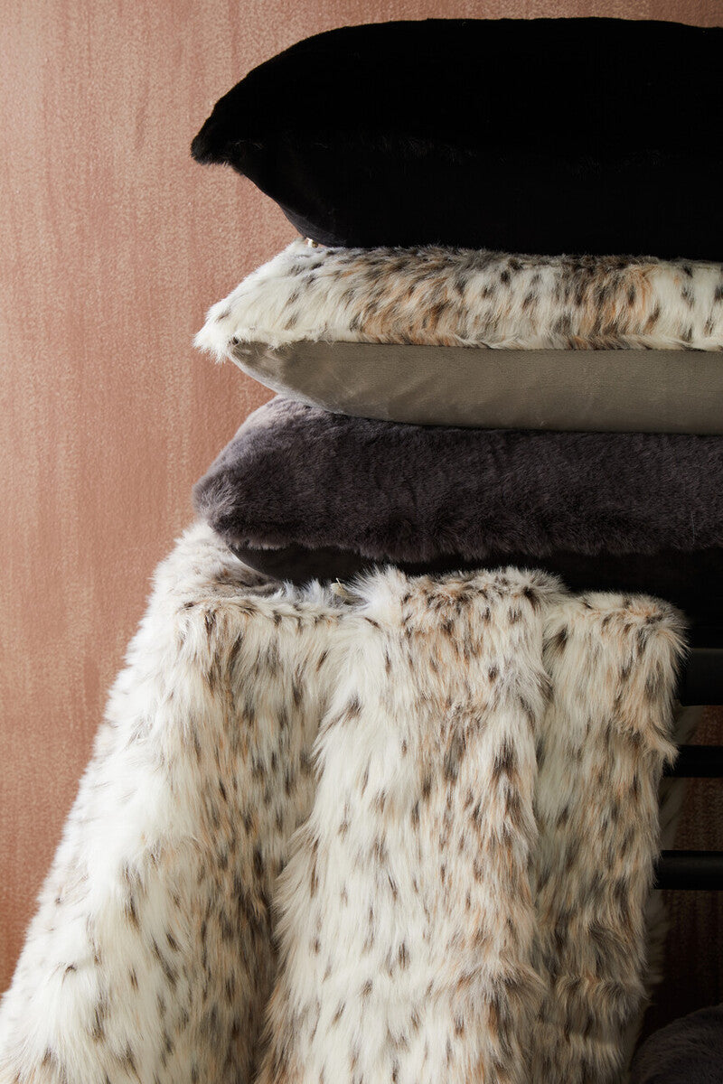 Bosie Animal Print Fur Throw