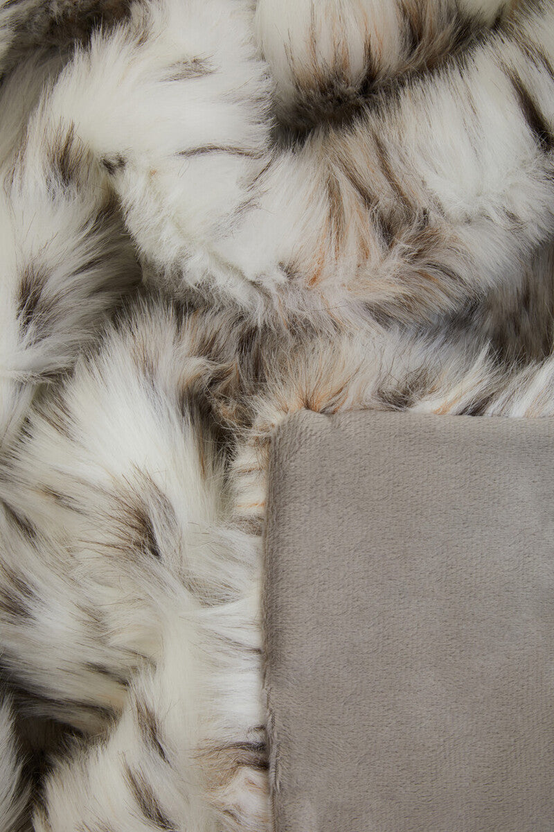Bosie Animal Print Fur Throw
