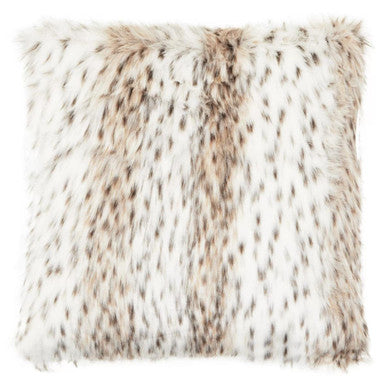 Animal Print Square Faux Fur Cushion