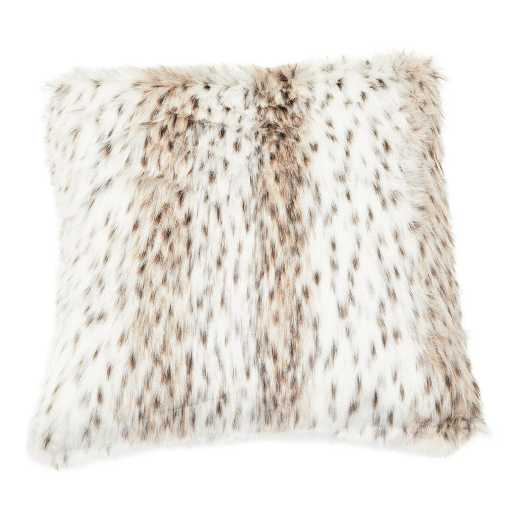 Animal Print Square Faux Fur Cushion