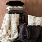 Animal Print Square Faux Fur Cushion