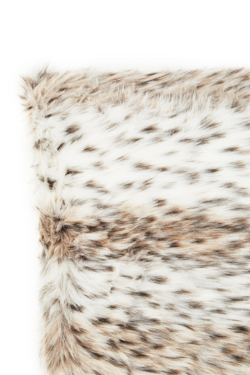 Animal Print Square Faux Fur Cushion