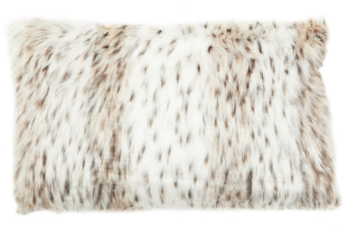 Animal Print Rectangular Faux Fur Cushion