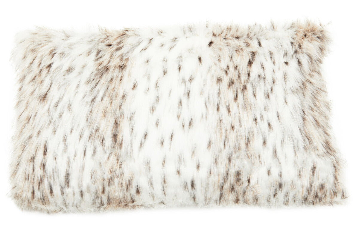 Animal Print Rectangular Faux Fur Cushion
