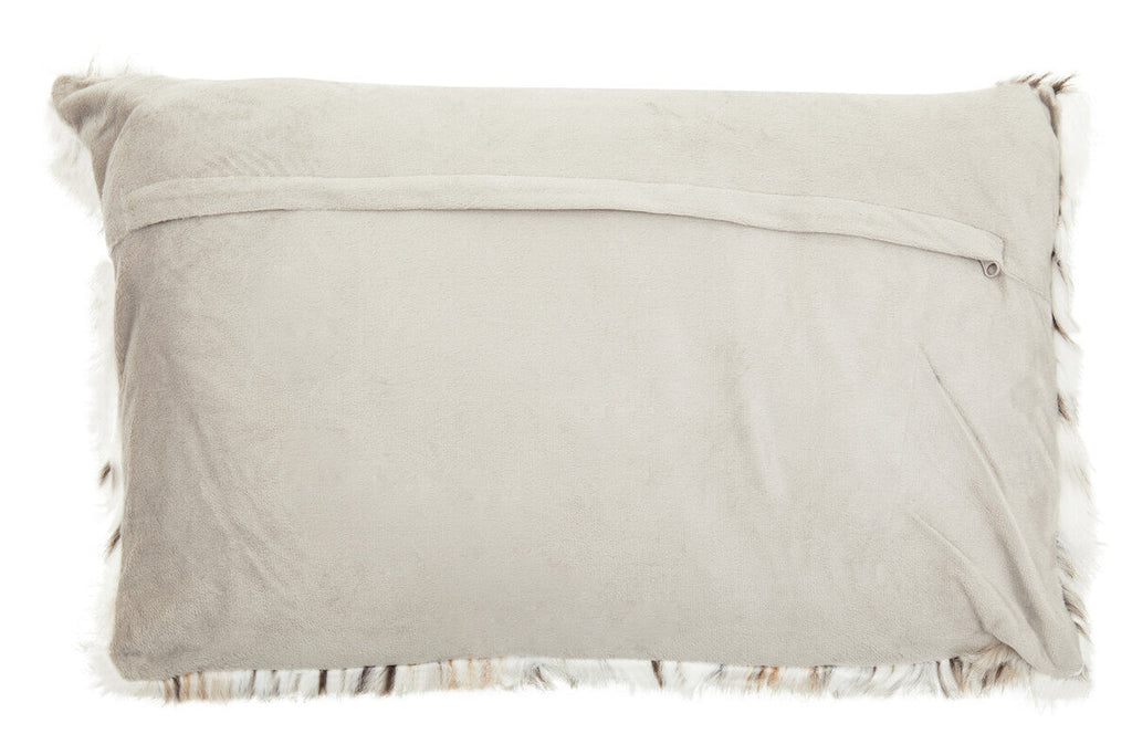 Animal Print Rectangular Faux Fur Cushion