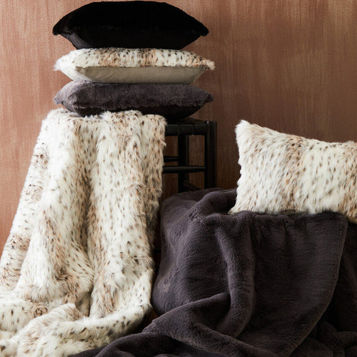Animal Print Rectangular Faux Fur Cushion