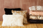 Animal Print Rectangular Faux Fur Cushion