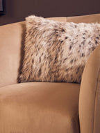 Animal Print Rectangular Faux Fur Cushion