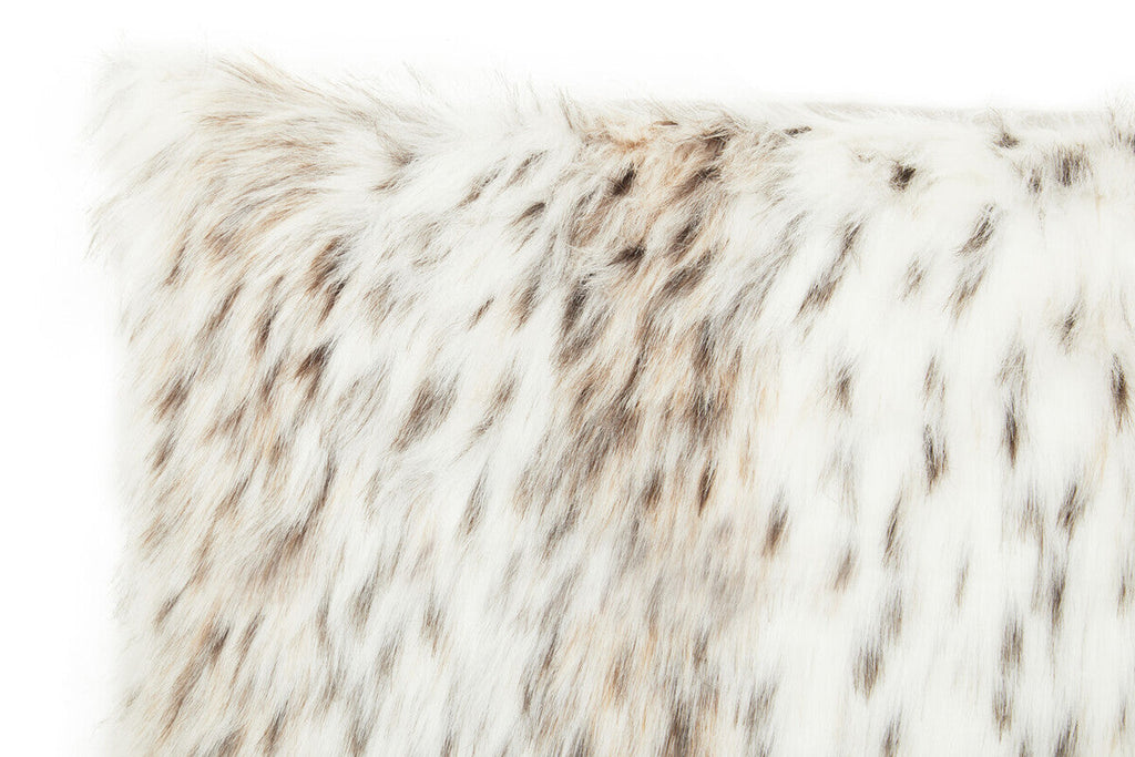 Animal Print Rectangular Faux Fur Cushion