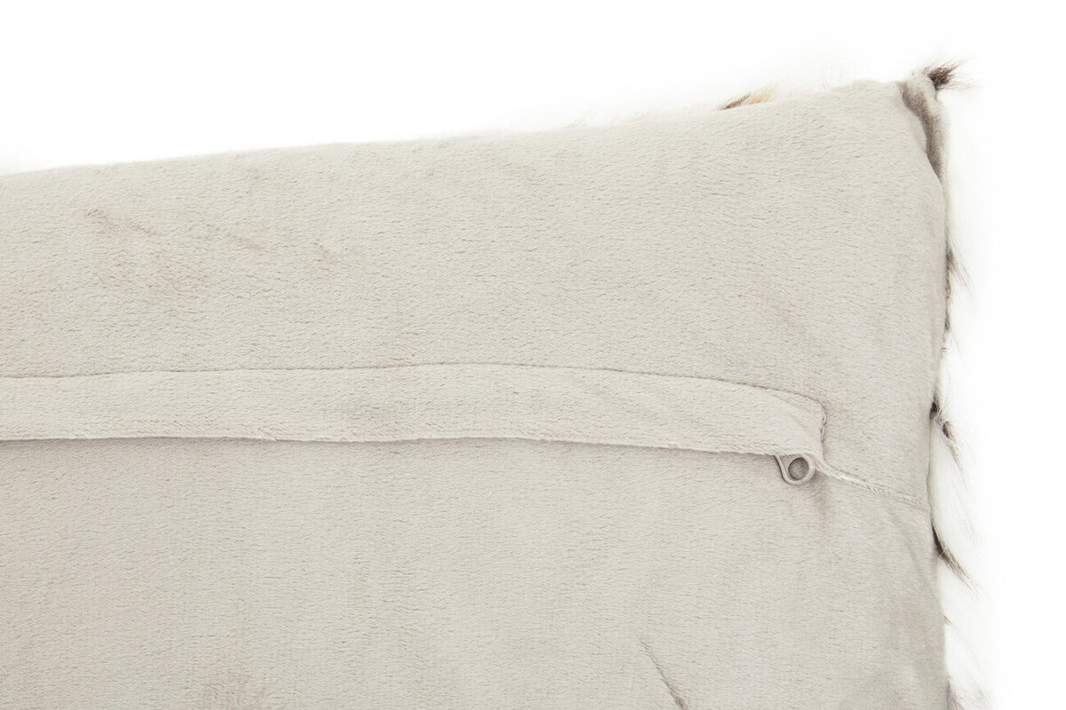 Animal Print Rectangular Faux Fur Cushion