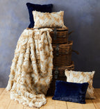 Bosie Grey and Natural Fur Throw