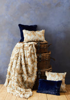 Bosie Grey and Natural Fur Throw