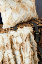 Bosie Grey and Natural Fur Throw