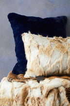 Bosie Grey and Natural Fur Throw