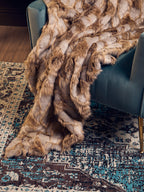 Bosie Grey and Natural Fur Throw
