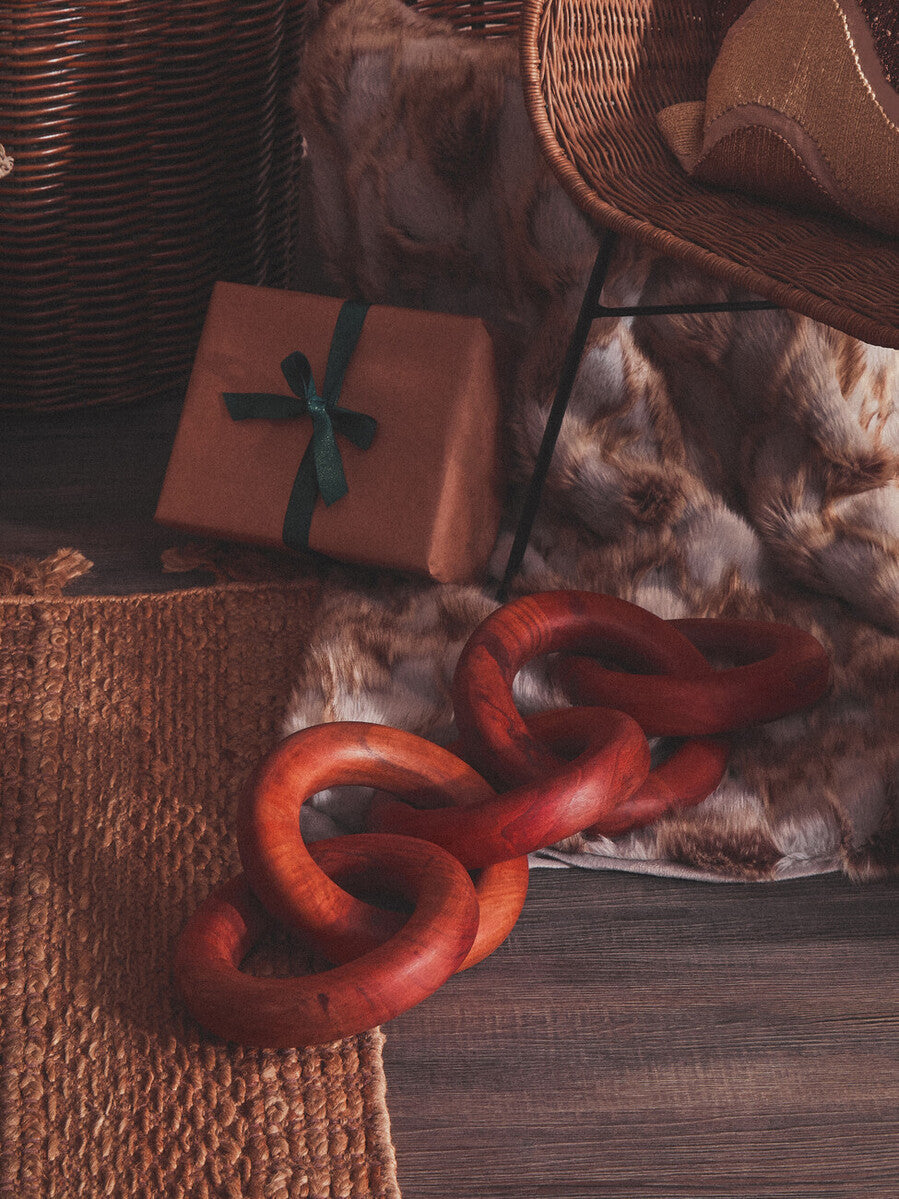 Bosie Grey and Natural Fur Throw
