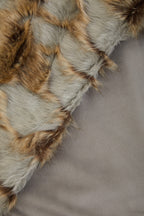 Bosie Grey and Natural Fur Throw