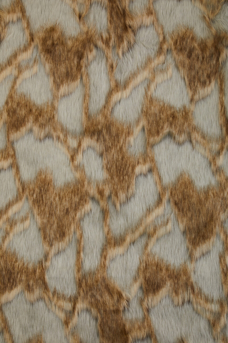 Bosie Grey and Natural Fur Throw