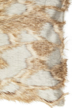 Grey And Natural Square Fur Cushion