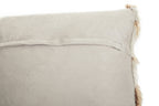 Grey And Natural Square Fur Cushion