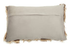 Grey And Natural Fur Cushion