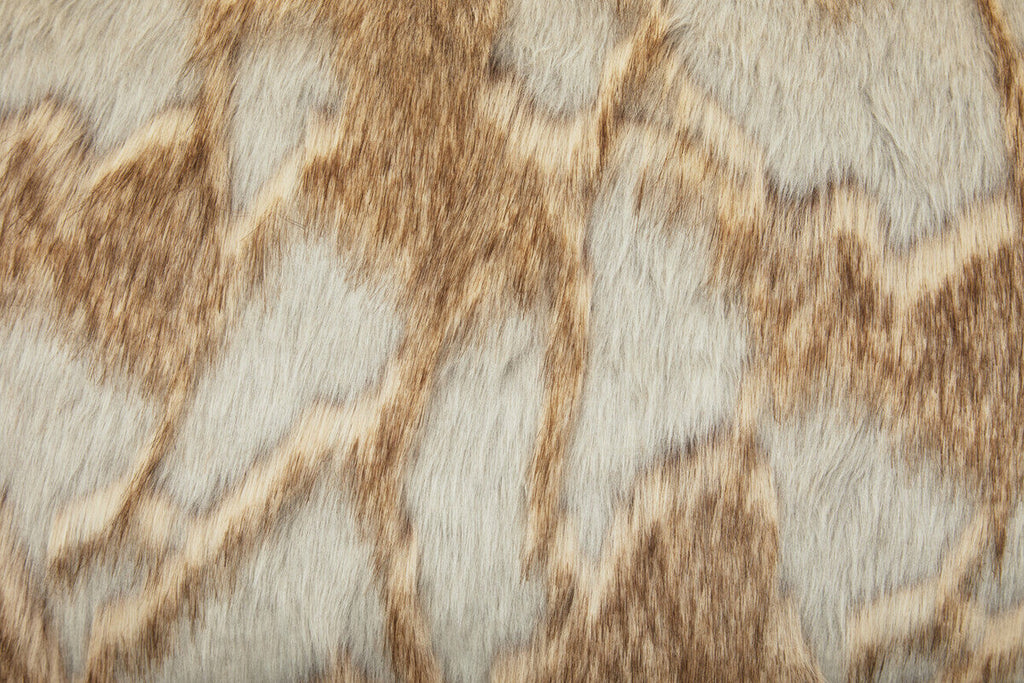 Grey And Natural Fur Cushion