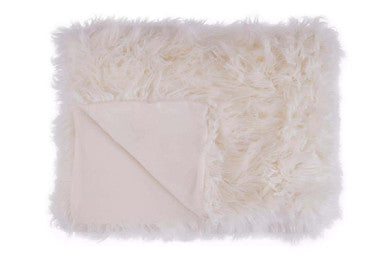 Bosie Cream Faux Fur Throw