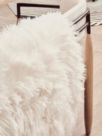 Bosie Cream Faux Fur Throw