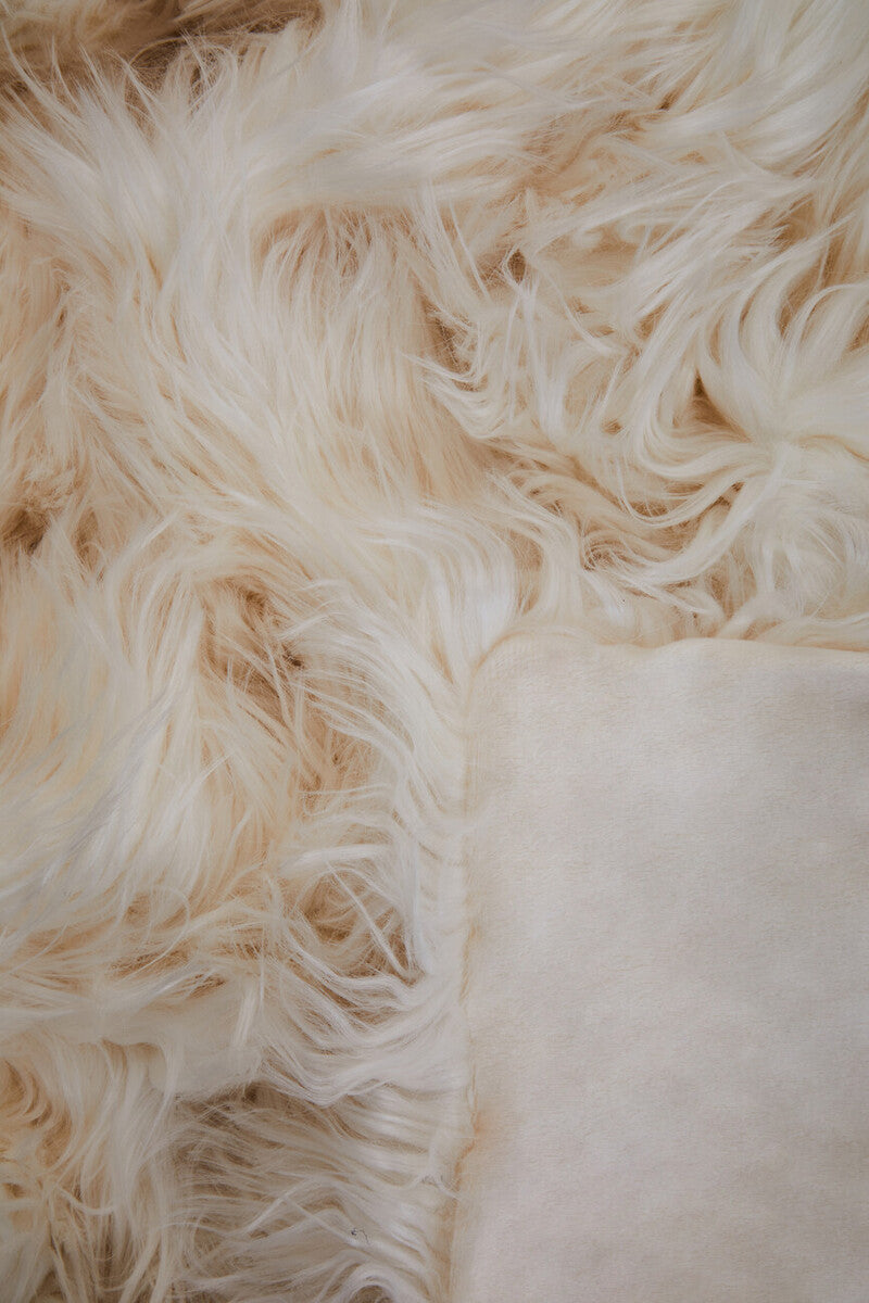 Bosie Cream Faux Fur Throw