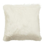 Cream Square Faux Fur Cushion