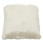Cream Square Faux Fur Cushion