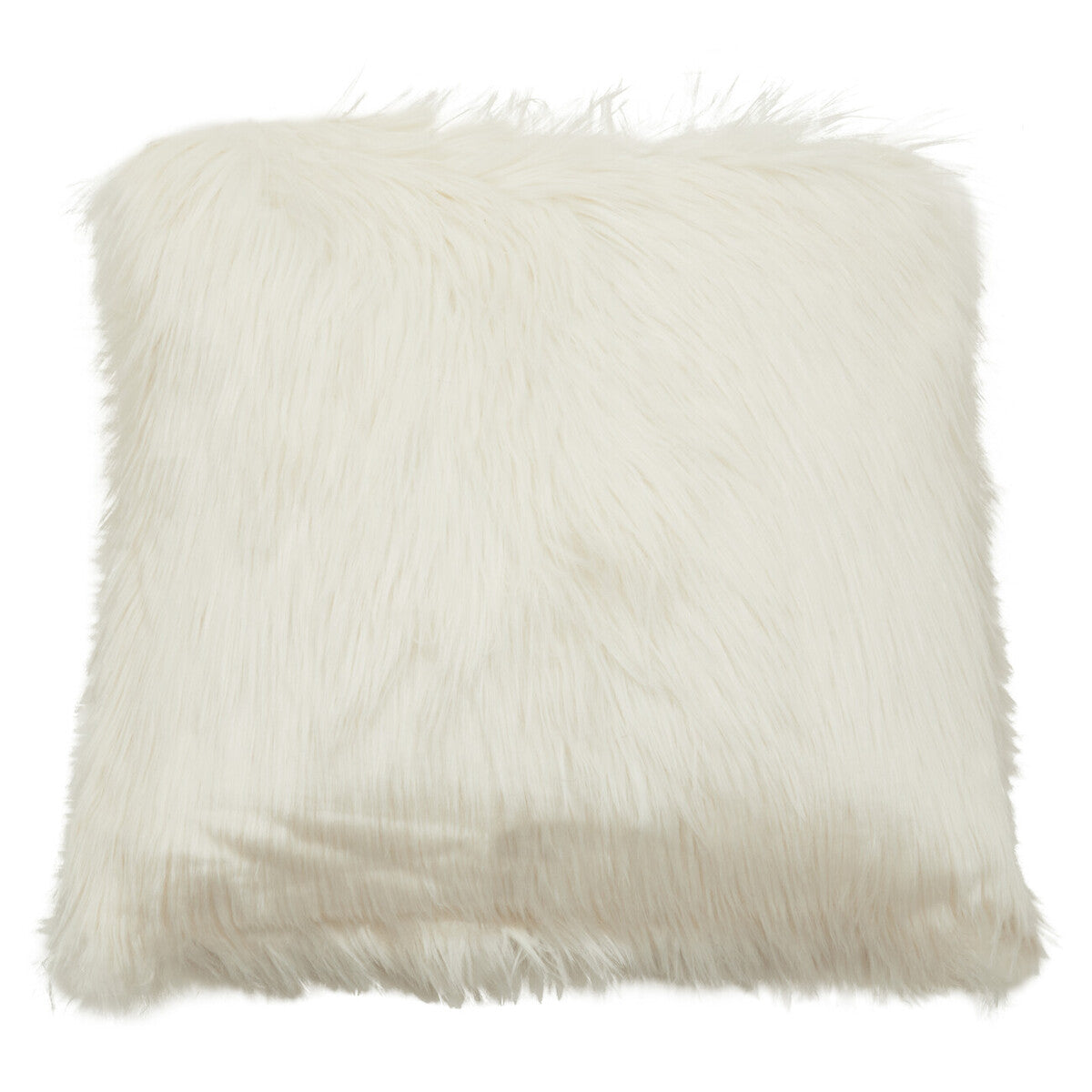 Cream Square Faux Fur Cushion