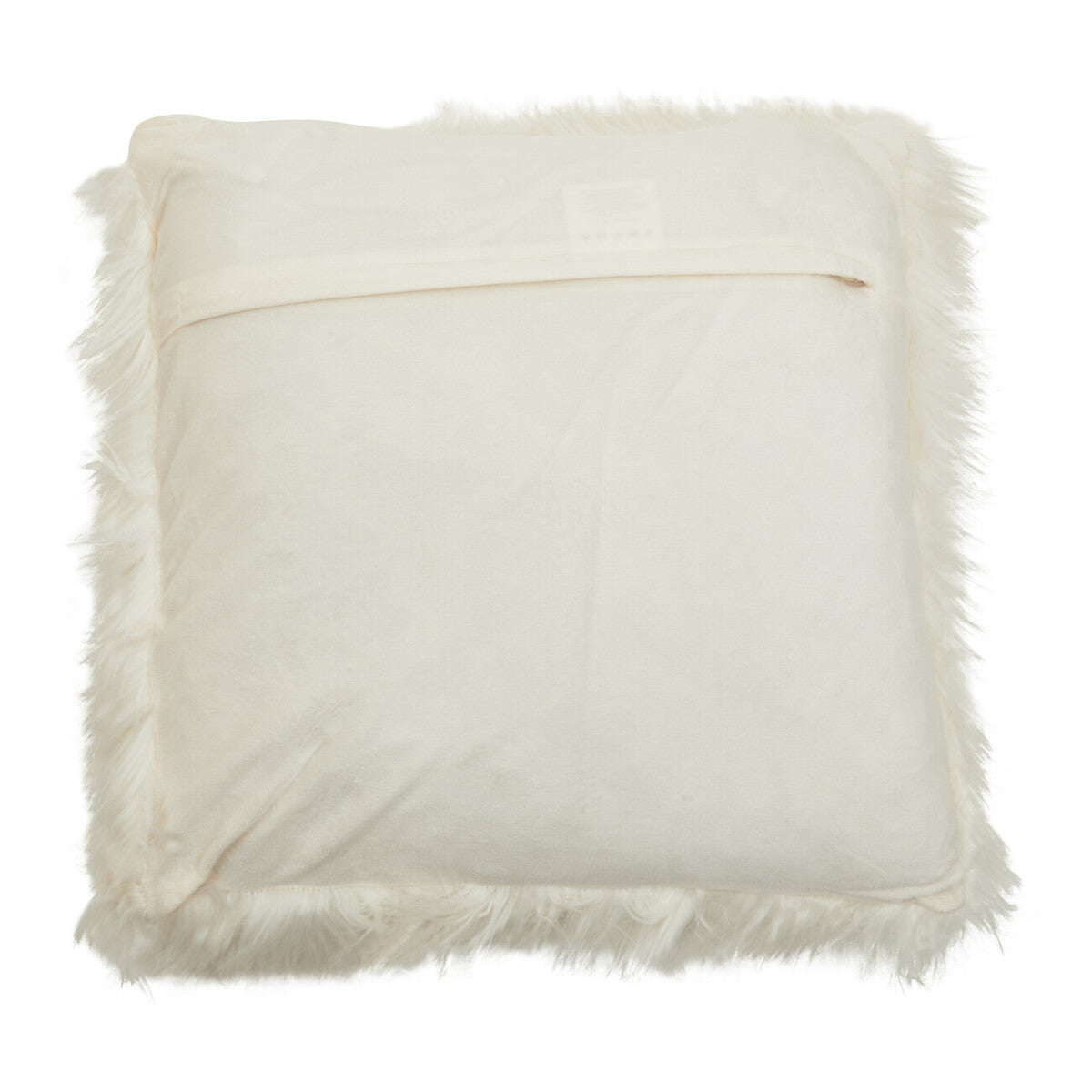 Cream Square Faux Fur Cushion