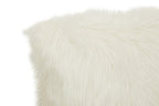 Cream Square Faux Fur Cushion