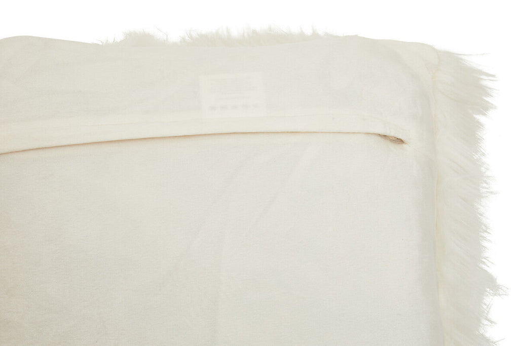 Cream Square Faux Fur Cushion