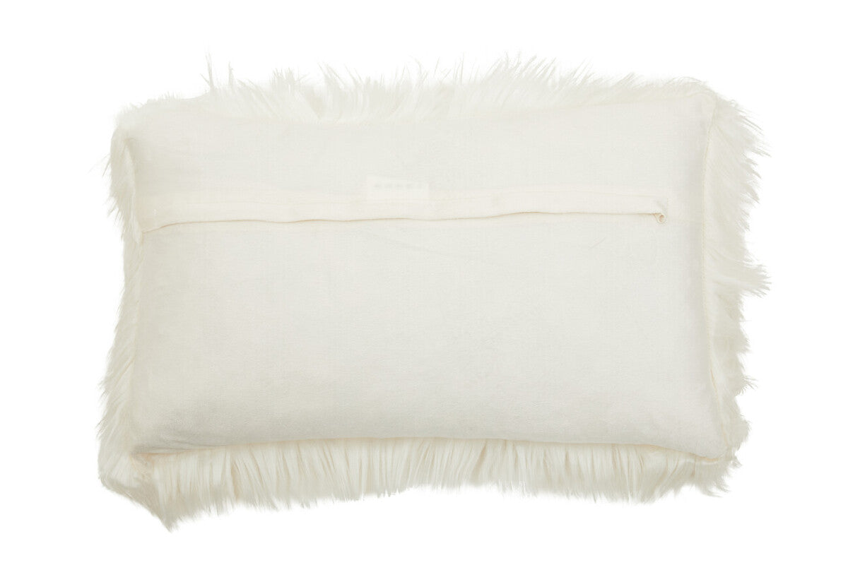 Cream Faux Fur Cushion