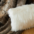 Cream Faux Fur Cushion