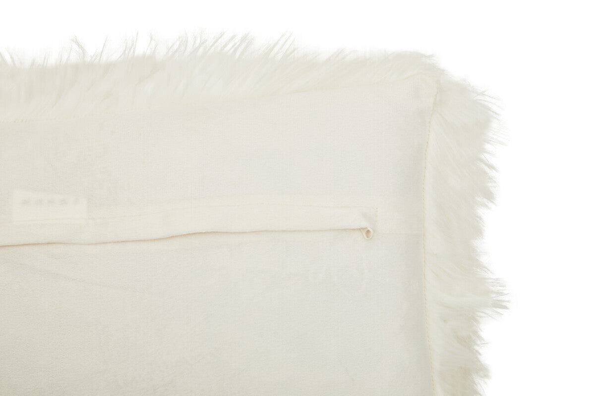 Cream Faux Fur Cushion