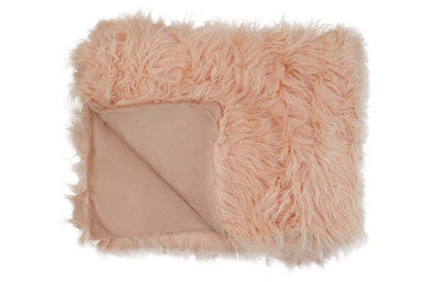 Bosie Pink Faux Fur Throw